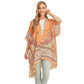 Orange Patterned Cover Up Kimono Poncho, Absolutely fab for this summer & spring season to amp up your attire & make you comfortable in dressing up. These kimonos feature a beautiful pattern that is easy to pair with so many tops. 