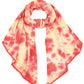 Orange Peach C C Tie Dye Bias Cut Scarf With Rubber Patch, add a beautiful look and touch of perfect class to your outfit in style. Nicely designed with tie dye that gives a unique and awesome appearance with comfort and warmth. Perfect weight makes it wearable to complement your outfit, or with your favorite fall jacket. Great for daily wear in the cold winter to protect you against the chill.