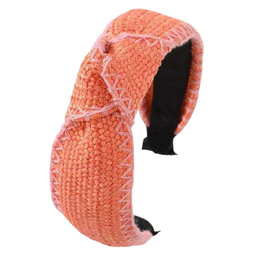 Orange Straw Knot Burnout Headband, create a beautiful look while perfectly matching your color with the easy-to-use straw knot burnout headband. Perfect for everyday wear, special occasions, outdoor festivals, and more. Awesome gift idea for your loved one or yourself.