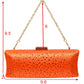 Orange Luxury Satin Evening Handbag Clutch Bag Bridal Party Purse, is the perfect choice to carry on the special occasion with your handy stuff. It is lightweight and easy to carry throughout the whole day. You'll look like the ultimate fashionista carrying this trendy clutch Bag. The beautiful design makes it stunning and will increase your beauty to a greater extent making you stand out from the crowd. 