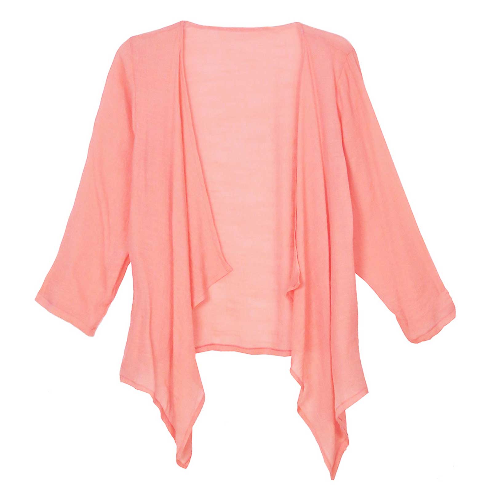 Peach Front Tie Short Cardigan,  This Summer Cardigans are Made of high-quality material which is very soft and breathable for Women.  The added short edge gives better coverage with a feminine look. Front Tie Short Kimono suitable to wear with Jeans, Shorts, T-shirt, Midi Skirt and Dresses! Perfect for Vacation, Office, Home, Evening Party Spring, Summer and Fall.