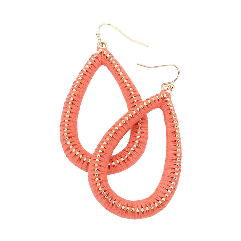Peach Open Teardrop Dangle Earrings, These fashionable trendy Teardrop earrings for women are suitable for every girl as well! Wearing it you are a unique fashion in the crowd. Fun handcrafted jewelry that fits your lifestyle, adding a pop of pretty color. Enhance your attire with these vibrant artisanal earrings to show off your fun trendsetting style. Perfect for Valentine’s Day, bachelorette party, Beach Party, Vacation Earrings, Party Earrings etc.