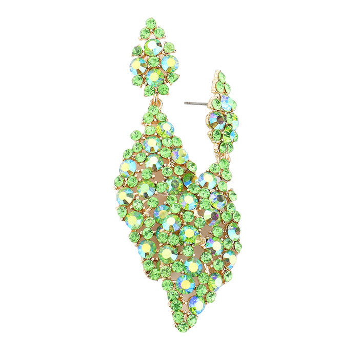 Peridot Bubble Stone Dangle Evening Earrings, put on a pop of color to complete your ensemble. Perfect for adding just the right amount of shimmer & shine and a touch of class to special events. Perfect Birthday Gift, Anniversary Gift, Mother's Day Gift, Graduation Gift.