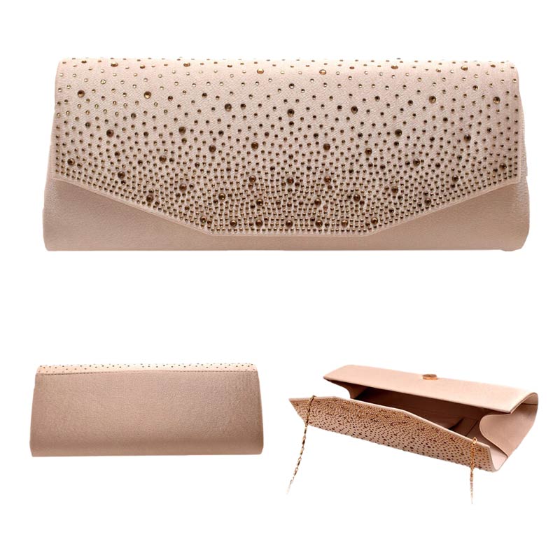 Pink Bling Solid Rectangle Evening Clutch Crossbody Bag, look like the ultimate fashionista when carrying this small clutch bag, great for when you need something small to carry or drop in your bag. Perfect gifts for weddings, birthdays, Mother’s Day, anniversaries, holidays, Mardi Gras, Valentine’s Day, or any occasion.