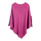 Pink  Fall Winter Sleeves Detailed Poncho, the perfect accessory, luxurious, trendy, super soft chic capelet, keeps you warm and toasty. You can throw it on over so many pieces elevating any casual outfit! Perfect Gift for Wife, Mom, Birthday, Holiday, Christmas, Anniversary, Fun Night Out