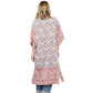 Pink Floral Patterned Cover Up Kimono Poncho,  this timeless Kimono Poncho is Soft, lightweight, and breathable fabric that makes you feel more comfortable. A fashionable eye-catcher, will quickly become one of your favorite accessories, Look perfectly breezy and laid-back as you head to the beach.