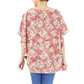 Pink Flower Printed Slit Round Poncho, on trend & fabulous, a luxe addition to any weather ensemble. The perfect accessory, luxurious, trendy, super soft chic capelet, keeps you very comfortable. You can throw it on over so many pieces elevating any casual outfit! Perfect Gift for Wife, Mom, Birthday, Holiday, Anniversary, Fun Night Out.