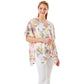 Pink Garden Rose Flower Printed Cover Up Poncho Kimono Poncho, These Poncho featuring a rose flower printed design prints easy to pair with so many tops. Lightweight and Breathable Fabric, Comfortable to Wear. Suitable for Weekend, Work, Holiday, Beach, Party, Club, Night, Evening, Date, Casual and Other Occasions in Spring, Summer and Autumn.