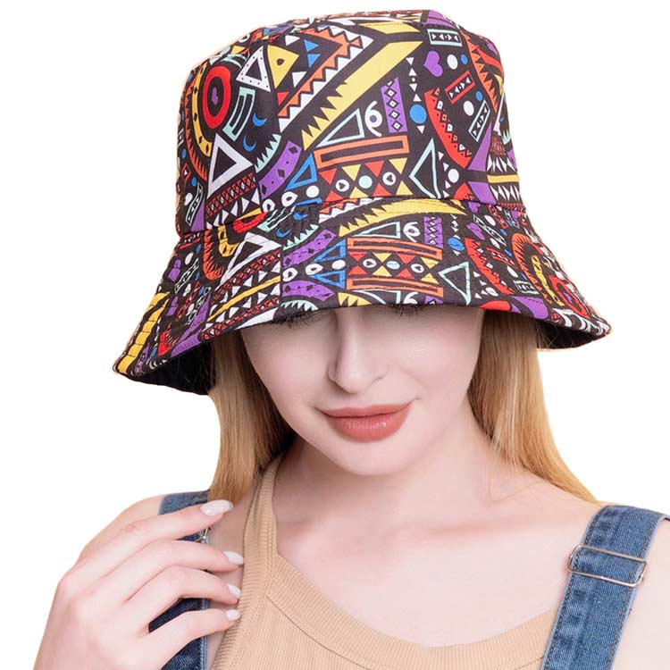 Pink Geometric Patterned Bucket Hat, Keep your styles on even when you are relaxing at the pool or playing at the beach. Large, comfortable, and perfect for keeping the sun off of your face, neck, and shoulders. Perfect gifts for weddings, anniversaries, holidays, Mardi Gras, Valentine’s Day, or any occasion.