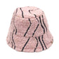 Pink Geometric Sherpa Bucket Hat, Before running out the door into the cool air, you’ll want to reach for this toasty bucket hat to keep you incredibly warm. Whenever you wear this bucket hat, you'll look like the ultimate fashionista. Accessorize the fun way with this  hat which gives you the autumnal touch that you need to finish your outfit in style. Awesome winter gift accessory and perfect Gift for Birthdays, Christmas, holidays, anniversaries, Valentine’s Day, etc.