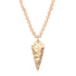Pink Hammered Metal Arrow Pendant Faceted Beads Long Necklace, The arrowhead pendant design is trendy and chic, cool and special, goes well with other accessories, make you more charming and edgy among the crowds.  This faceted beads necklace pendant is suitable for any occasion, Perfect Birthday Gift, Anniversary Gift, Mother's Day Gift. 