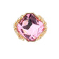 Pink Metal Twig Detailed Stone Stretch Ring. Polish your elegance with the sparkling band. If you prefer timeless glamour, this cut is meant for you. Perfect Birthday Gift, Anniversary Gift, Mother's Day Gift, Anniversary Gift, Graduation Gift, Prom Jewelry, Valentine's Day Gift, Thank you Gift.