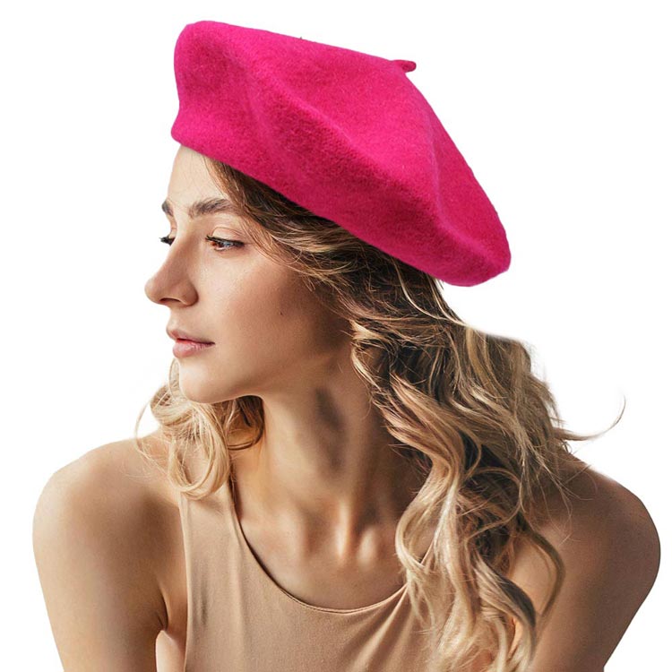 Pink Solid Beret Hat, this Solid Beret Hat is made with care and love from very soft and warm yarn. Wear it to lend a modern liveliness above a raincoat on trans-seasonal days in the city. Trendy and beautiful hat that amps up your outlook Birthday Gift , Christmas Gift , Anniversary Gift, Regalo Navidad, Regalo Cumpleanos, Valentine's Day Gift.
