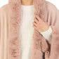 Pink Solid Color Hoodie Winter Cape With Faux Fur Edge, is beautifully designed with solid color that amps up your beauty to a greater extent. It enriches your attire with perfect combination. Breathable Fabric, comfortable to wear, and very easy to put on and off. Suitable for Weekend, Work, Holiday, Beach, Party, Club, Night, Evening, Date, Casual and Other Occasions in Spring, Summer and Autumn.