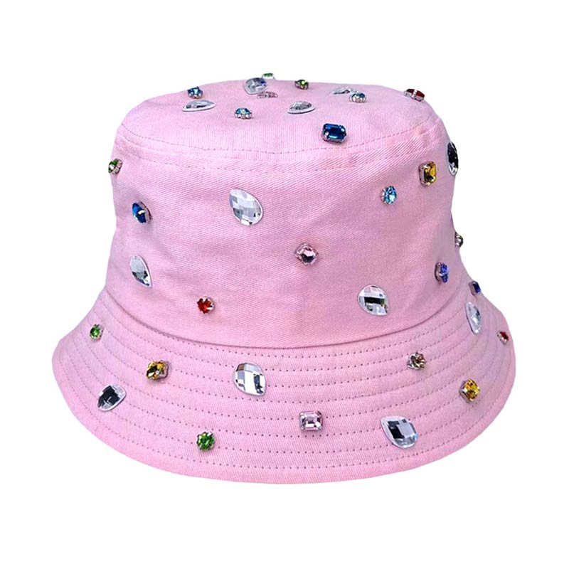 Pink Stone Embellished Bucket Hat, a beautifully designed hat with combinations of perfect colors that will make your choice enrich to match your outfit. The stone embellished bucket hat makes you sparkly at the party and absolutely gets many compliments.