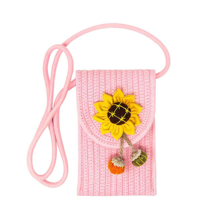Pink Sunflower Patch Accented Mini Straw Crossbody Bag, these straw Crossbody Bag are designed with Sunflower Patch, looking lovely and attractive; they are lightweight to carry and durable to serve you for a long time, giving you good use feeling; Easy to carry specially when you need hands-free, fun, vibrant colors casual or a night out on the town or hang out on the beach. Perfect Birthday Gift, Valentine's Day Gift, Anniversary Gift, Loved One Gift, Mother's Day Gift, Vacation, etc