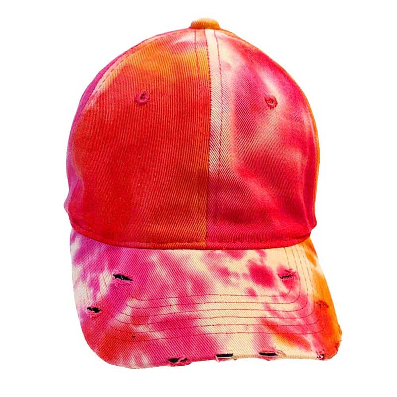Pink Tie Dye Vintage Baseball Cap; fun, cool, vintage cap for men! Perfect for a bad hair day, you can pull your messy bun or high ponytail through, perfect to keep your hair away from you face while exercising, running, playing tennis or just taking a walk outside. Adjustable Velcro strap gives you the perfect fit.