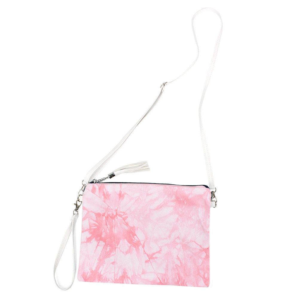 Pink Tie Dye Wristlet Clutch Crossbody Bag, comes with attached and detached straps to ensure easy carrying and comfort. It looks like the ultimate fashionista while carrying this trendy wristlet crossbody clutch bag! Easy to carry especially when you need hands-free and lightweight to run errands or a night out on the town. It will be your new favorite accessory to hold onto all your necessary items. An excellent gift item for birthdays, holidays, Christmas, new Year, etc.