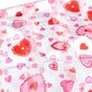 Pink White 6PCS Silk Feel Satin Striped Heart Pattern Print Scarves, Accent your look with this soft, highly versatile scarf. Great for daily wear in the cold winter to protect you against chill, classic infinity-style scarf. Perfect Gift for Wife, Mom, Birthday, Holiday, Anniversary, Fun Night Out, Valentine's Day Gift.