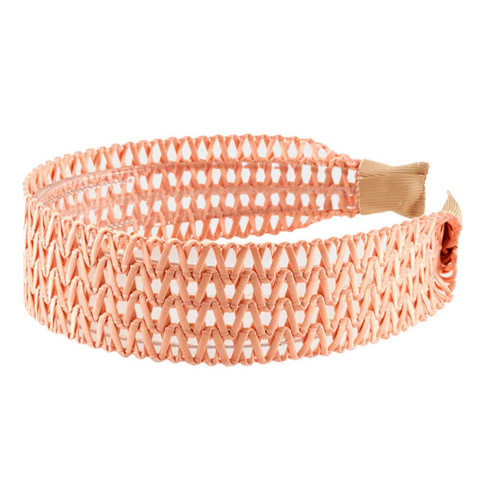 Pink Woven Headband, Push back your hair with this pretty solid color headband, add a pop of color to any plain outfit! Be ready to receive compliments. Be the ultimate trendsetter wearing this solid color headband with all your stylish outfits! Perfect for everyday wear, special occasions, outdoor festivals and more.