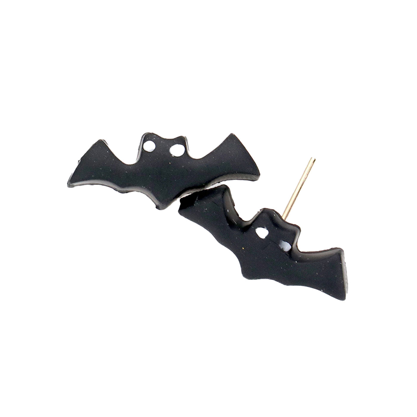 Polymer Clay Halloween Black Bat Stud Post Back Earrings. Trick or treat? Carry the spirits of Halloween with our extra adorable post back earrings. These earrings are going to bring perfection to your costume! Also, make your special ones happy this Halloween, gift them these earrings. Let the spooky season begin!