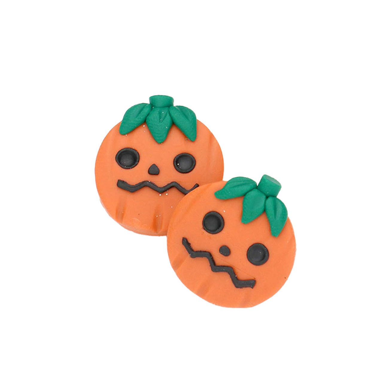 Polymer Clay Halloween Pumpkin Stud Post Back Orange Earrings. Trick or treat? Carry the spirits of Halloween with our extra adorable post back pumpkin earrings. These earrings are going to bring perfection to your costume! Also, make your special ones happy this Halloween, gift them these earrings.