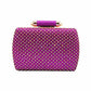 Purple Bling Rectangle Evening Clutch Crossbody Bag, These Bling details Clutch bags are fit for all occasions and places. perfect for makeup, money, credit cards, keys or coins, and many more things. This handbag features a top Clasp Closure for security and contains a detachable shoulder chain that makes your life easier and trendier. Its catchy and awesome appurtenance drags everyone's attraction to you. Perfect gift ideas for a Birthday, Holiday, Christmas, Anniversary, Valentine's Day, etc. 