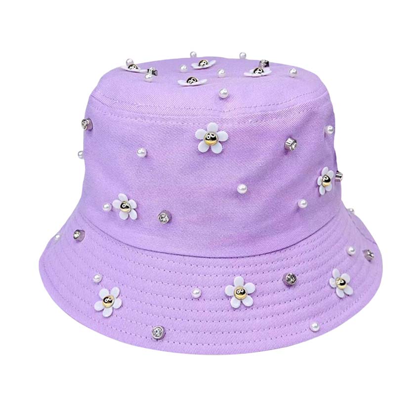Purple Flower Embellished Bucket Hat, is a beautiful addition to your attire that will amp up your outlook to a greater extent. Before running out the door into the cool air, you’ll want to reach for this flora bucket hat for comfort & beauty. Accessorize the flower-embellished bucket hat to cover up a bad hair day. It's the autumnal touch you need to finish your outfit in style. Perfect to carry with while on a tour, beach, outing, under the sun, or at any beach party.