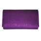 Purple One Inside Slip Pocket Shimmery Evening Clutch Bag, This high quality evening clutch is both unique and stylish. perfect for money, credit cards, keys or coins, comes with a wristlet for easy carrying, light and simple. Look like the ultimate fashionista carrying this trendy Shimmery Evening Clutch Bag!