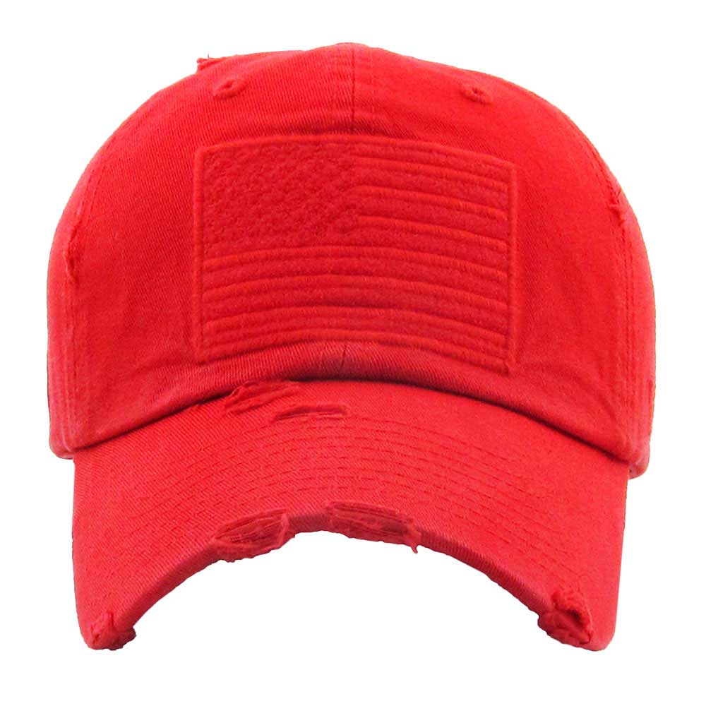 Red American USA Flag Vintage Baseball Cap, Show your patriotic side with this cute patriotic  USA flag style American Flag baseball cap. Perfect to keep the sun out of your eyes, and to pull your hair back during exercises such as walking, running, biking, hiking, and more! Adjustable Velcro strap gives you the perfect fit. its awesome vintage look, Soft textured, embroidered with fun statement will become your favorite cap.