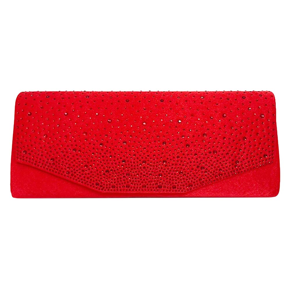Red Bling Solid Rectangle Evening Clutch Crossbody Bag, look like the ultimate fashionista when carrying this small clutch bag, great for when you need something small to carry or drop in your bag. Perfect gifts for weddings, birthdays, Mother’s Day, anniversaries, holidays, Mardi Gras, Valentine’s Day, or any occasion.