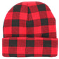 Red Buffalo Check Patterned Knit Beanie Hat, Before running out the door into the cool air, you’ll want to reach for these toasty beanie to keep your hands warm. Accessorize the fun way with these beanie, it's the autumnal touch you need to finish your outfit in style. Awesome winter gift accessory!