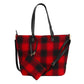 Red Buffalo Check Weekend Tote Bag, the unique buffalo Check print let you stand out, be gorgeous and make an individual statement of fashion. It will be your new favorite accessory to hold onto all your items altogether in one place. The top zipper keeps everything secure and safe. It's easy to carry, and lightweight to run errands or a night out on the town. It's a smart gift for Birthdays, holidays, Christmas, New Year, etc. for your friends, family, and the persons you love and care for.