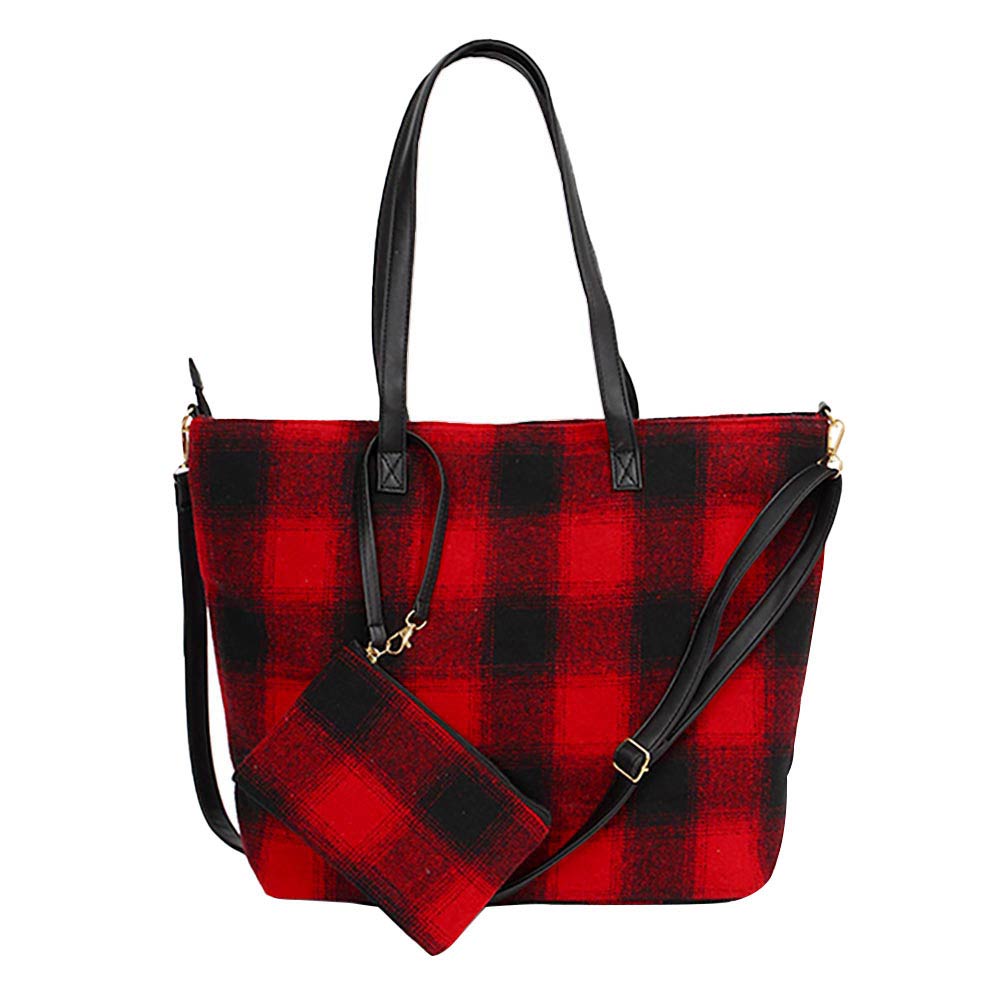 Red Buffalo Check Weekend Tote Bag, the unique buffalo Check print let you stand out, be gorgeous and make an individual statement of fashion. It will be your new favorite accessory to hold onto all your items altogether in one place. The top zipper keeps everything secure and safe. It's easy to carry, and lightweight to run errands or a night out on the town. It's a smart gift for Birthdays, holidays, Christmas, New Year, etc. for your friends, family, and the persons you love and care for.