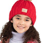Red Kids Cable Ribbed Beanie With Natural Plush Faux Fur Pom Pom Beanie Warm Hat Faux Fur Pom Pom Beanie Fluffy Pom Pom Hat Winter Hat; before running out the door into the cool air, you’ll want to reach for this toasty beanie to keep your child incredibly warm. Accessorize the fun way with this faux fur pom pom hat, it's the autumnal touch you need to finish your outfit in style. Awesome winter gift accessory! Perfect Gift Birthday, Christmas