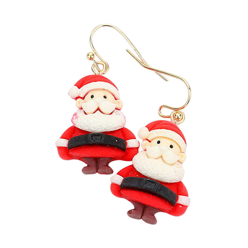 Red Fashionable Santa Claus Polymer Clay Dangle Earrings, It's time for you to show some spirit, Wear these Christmas theme earrings as part of your Christmas parties to dress up any outfit. These Jingle Bell dangle earrings are lightweight, trendy, and comfortable to wear. Ideal for wearing to show your love of Christmas. Perfect Gift for Birthdays, Christmas, Stocking Stuffers, Secret Santa, BFF, etc. 