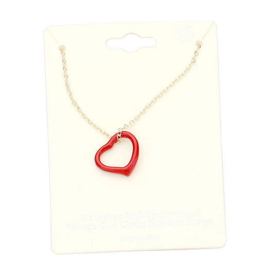 Red Heart Pendant Necklace, Get ready with these Pendant Necklace, put on a pop of color to complete your ensemble. Perfect for adding just the right amount of shimmer & shine and a touch of class to special events. Perfect Birthday Gift, Anniversary Gift, Mother's Day Gift, Valentine's Day Gift.