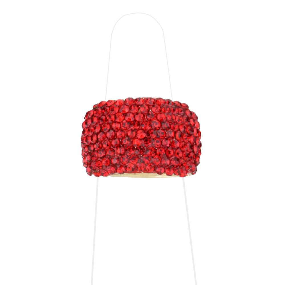 Red Rhinestone Embellished Stretch Ring, This beautiful stretch ring is made to make you look stunning and stand out from the crowd on any special occasion. The added stretch band ensures a comfortable fit on any finger size. This rhinestone ring makes it look shine even better. It is sure to garner admiration with these awesome rings on special occasions. Perfect Birthday Gift, Anniversary Gift, Mother's Day Gift, Graduation Gift, Prom Jewelry, Just Because Gift, etc.