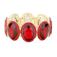 Red Rhinestone Trim Oval Crystal Stretch Evening Bracelet, brings a gorgeous glow to your outfit to show off royalty on any special occasion. It's a perfect beauty that highlights your appearance and grasps everyone's eye on any special occasion. Is a glowing and sparkling beauty that is perfect to show off your glowing look and enrich your beauty to a greater extent. 