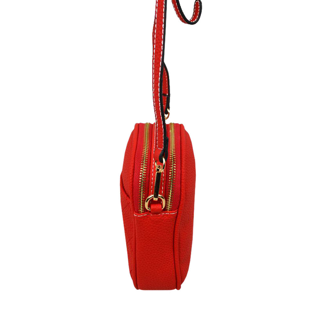 Red Small Crossbody mobile Phone Purse Bag for Women, This gorgeous Purse is going to be your absolute favorite new purchase! It features with adjustable and detachable handle strap, upper zipper closure with a double pocket. Ideal for keeping your money, bank cards, lipstick, coins, and other small essentials in one place. It's versatile enough to carry with different outfits throughout the week. It's perfectly lightweight to carry around all day with all handy items altogether.