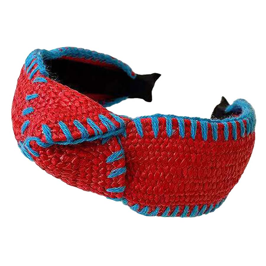 Red Straw Knot Burnout Headband, create a beautiful look while perfectly matching your color with the easy-to-use straw knot burnout headband. Perfect for everyday wear, special occasions, outdoor festivals, and more. Awesome gift idea for your loved one or yourself.
