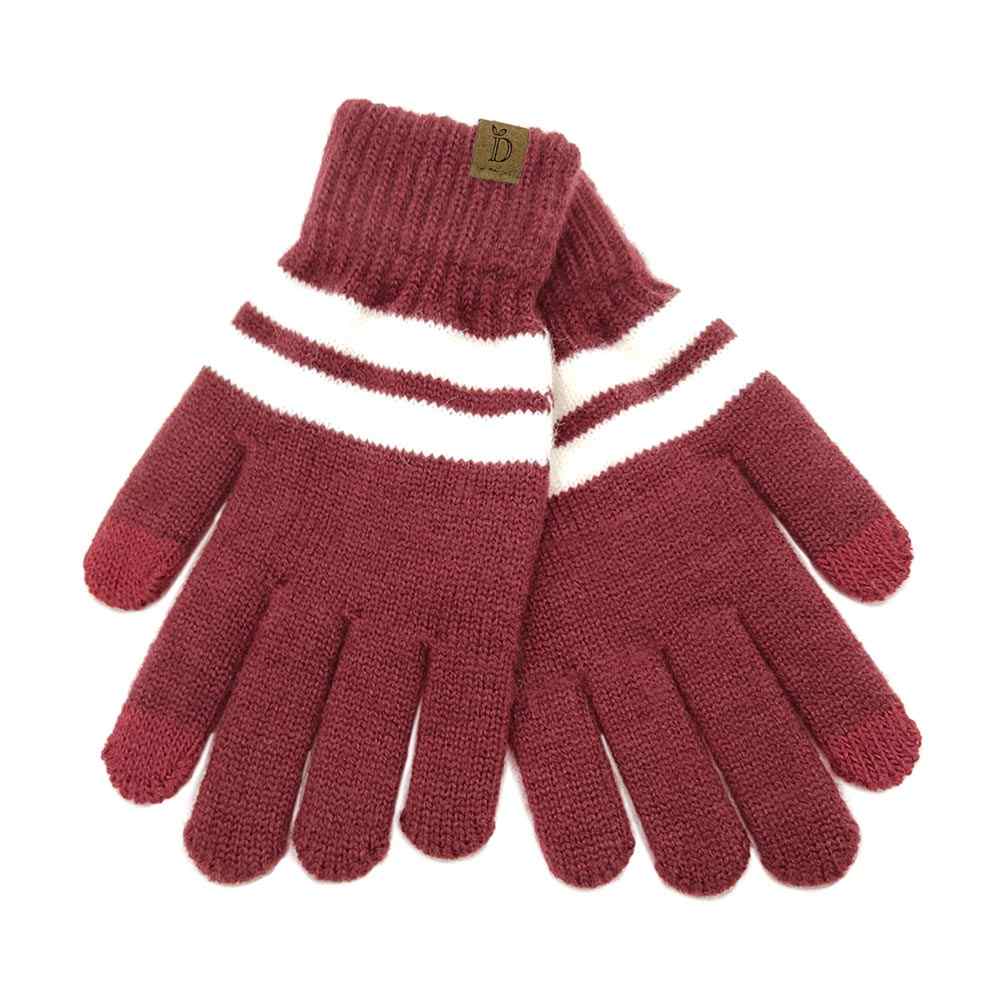 Red Striped Knit Smart Touch Gloves , cozy design gives a trendy, chic style to any stylish winter wardrobe. An eye-catching colorblock, tech-friendly, stretches for snug fit. Perfect Birthday Gift , Christmas Gift , Anniversary Gift, Regalo Navidad, Regalo Cumpleanos, Valentine's Day Gift, Regalo Dia del Amor