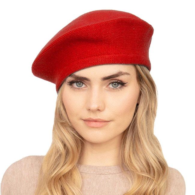 Red Trendy Fashionable Winter Stretchy Solid Beret Hat, this Women Beret Hat Solid Color Stretchy Beret Cap doubles as a rain hat and is snug on the head and stays on well. It will work well to keep the rain off the head and out of the eyes and also the back of the neck. Wear it to lend a modern liveliness above a raincoat on trans-seasonal days in the city.