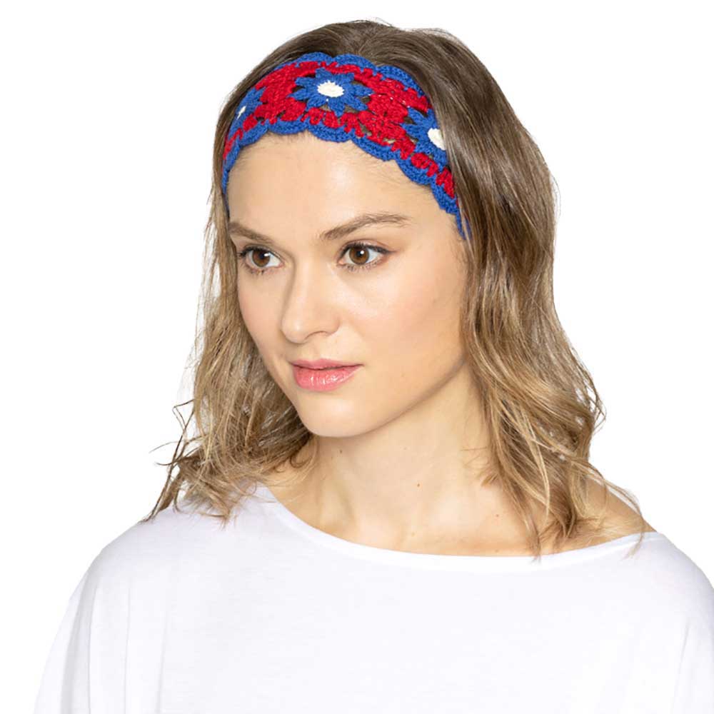 Red Trendy Flower Crochet Elastic Headband, A crochet flower Headband is the perfect spring accessory and so much fun to make! The elastic wide crochet headbands are made from an breathable material, soft, and comfortable to wear for long periods of time, Colorful crochet hairband for girls, women will ensure your hairstyle stands out from the rest. Simple and elegant design, you can wear them when you go to work or school, do sports, party, ceremony, traveling, hang out.