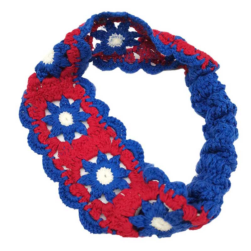 Red Trendy Flower Crochet Elastic Headband, A crochet flower Headband is the perfect spring accessory and so much fun to make! The elastic wide crochet headbands are made from an breathable material, soft, and comfortable to wear for long periods of time, Colorful crochet hairband for girls, women will ensure your hairstyle stands out from the rest. Simple and elegant design, you can wear them when you go to work or school, do sports, party, ceremony, traveling, hang out.