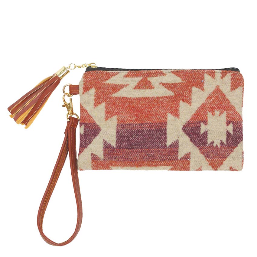 Red Western Print Wristlet Pouch Bag, comes with detachable strap. It looks like the ultimate fashionista while carrying this trendy pouch bag! It will be your new favorite accessory to hold onto all your necessary and handy items. Easy to carry specially when you need hands-free and lightweight to run errands or a nigh tout on the town. Fits your phone, wallet, keys etc. A caring gift for ones you care.