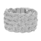 Rhodium Braided Metal Mesh Detail Magnetic Bracelet Braid Mesh Accent Bracelet, covers a range of trends, including boho, classic, festival & modern, an eye-catching alternative for all year around. Pair with tee & jeans to dress up your laid-back look, or add to a dress to enhance your work ensemble. Ideal Gift, Any Occasion