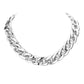 Rhodium Chunky CCB Chain Necklace. Delicately polished necklace will enhance your look, versatile enough for wearing straight through the week, these chained themed necklace perfectly  coordinate with any ensemble from business casual to wear, the perfect addition to every outfit. Adds a touch of beautiful inspired beauty to your look.    