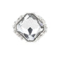 Rhodium Metal Twig Detailed Stone Stretch Ring. Polish your elegance with the sparkling band. If you prefer timeless glamour, this cut is meant for you. Perfect Birthday Gift, Anniversary Gift, Mother's Day Gift, Anniversary Gift, Graduation Gift, Prom Jewelry, Valentine's Day Gift, Thank you Gift.