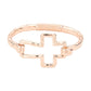 Rose Gold  Hammered Open Metal Cross Hook Bracelet. Get ready with these necklace, put on a pop of shine to complete your ensemble. Perfect for adding just the right amount of shimmer and a touch of class to special events, Wedding and Evening. Awesome gift for birthday, Anniversary, Valentine’s Day or any special occasion.